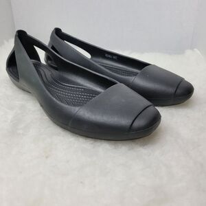 Crocs Sienna Flat Low Top Rubber Shoes Womens Shoes Size 10
